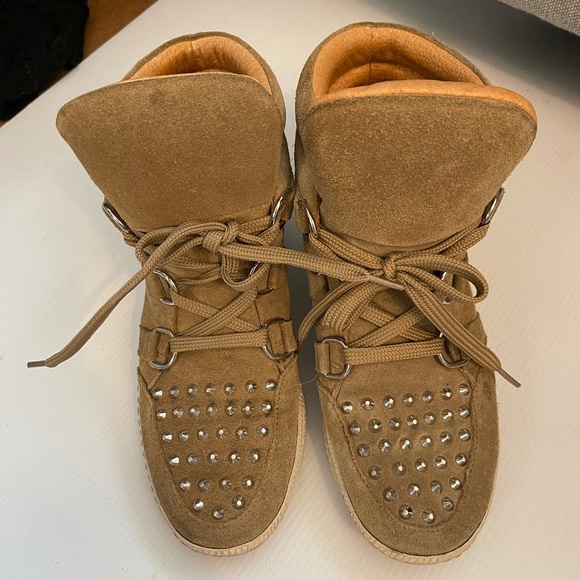 Sandro Light Brown Albatorock High Top Sneakers - Picture 2 of 10